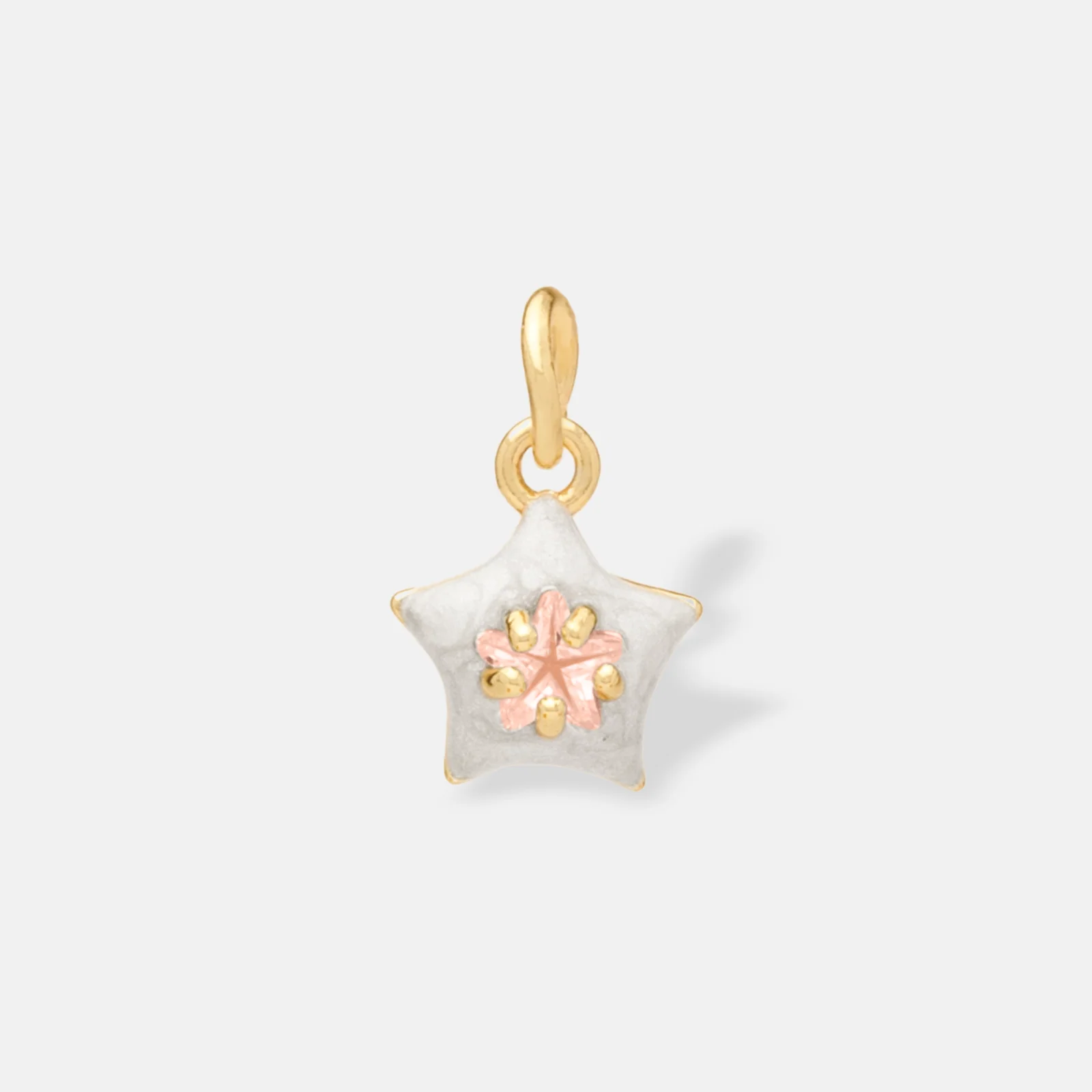 Image of Tiny Pink Marble Star Charm Pendant