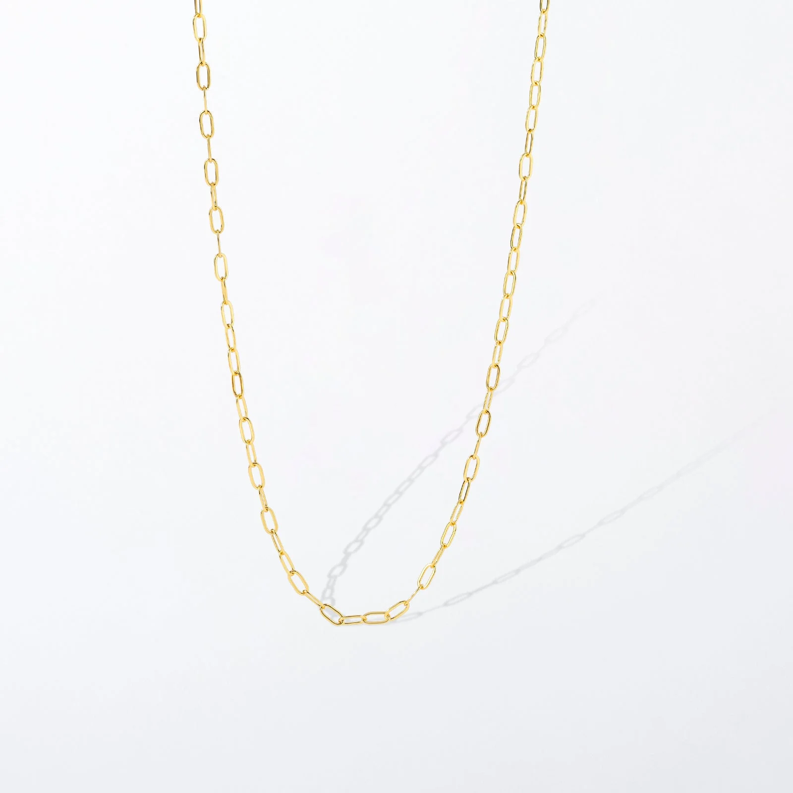 Image of Dainty Paperclip Charm Necklace Chain