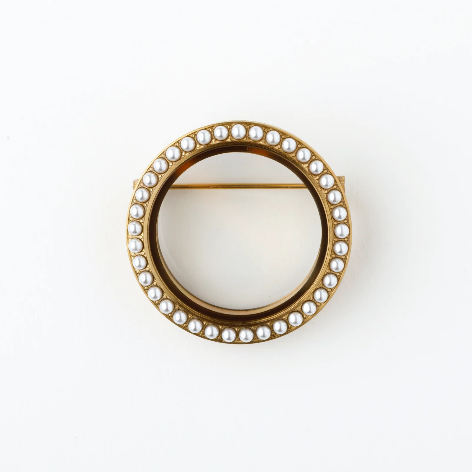 Image of Vintage Pearl Keepsake Brooch Locket