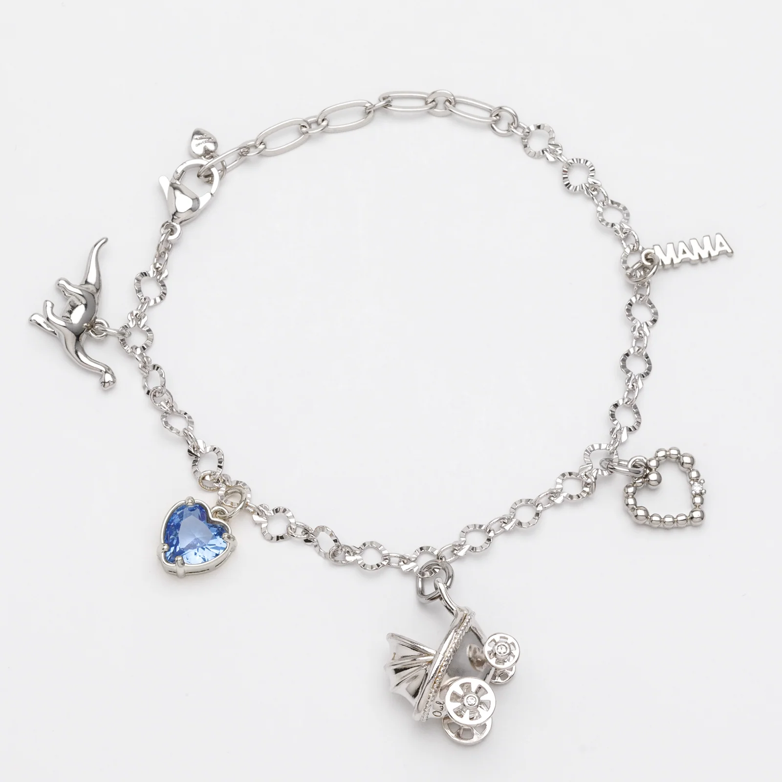 Image of It's a Boy' Silver Charm Bracelet