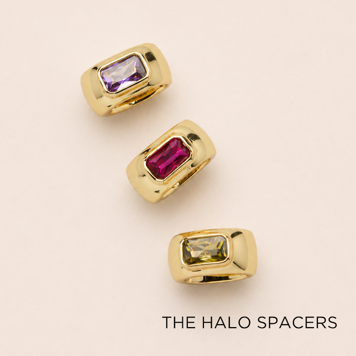Halo Birthstone Spacers