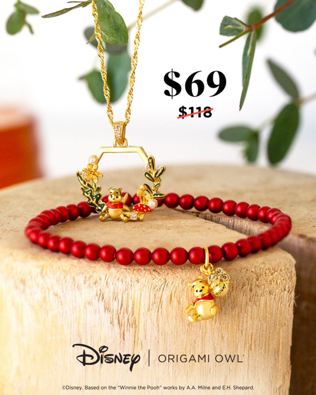 Disney Winnie The Pooh Jewelry Set