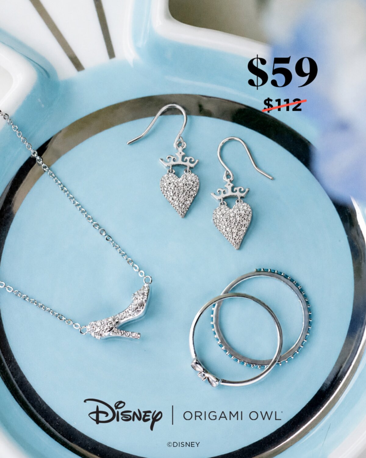 Disney Princess Cinderella Jewelry Set