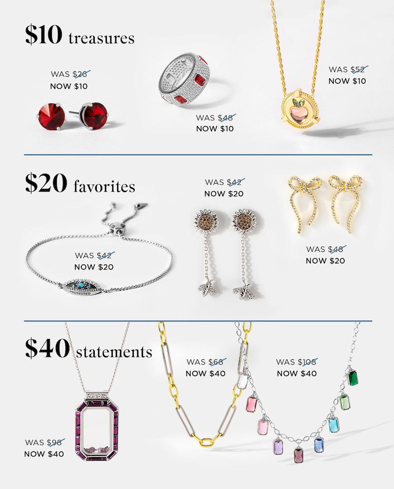 $10 treasures, $20 favorites and $40 statements