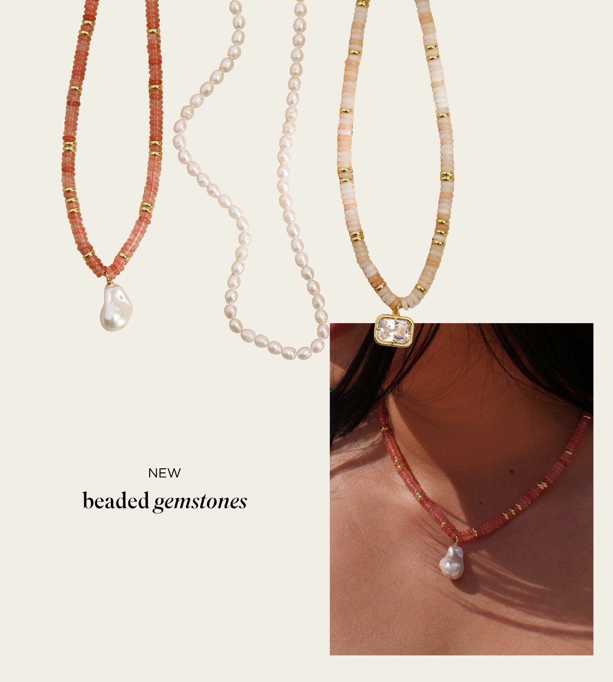 The Beaded Gemstone Necklaces
