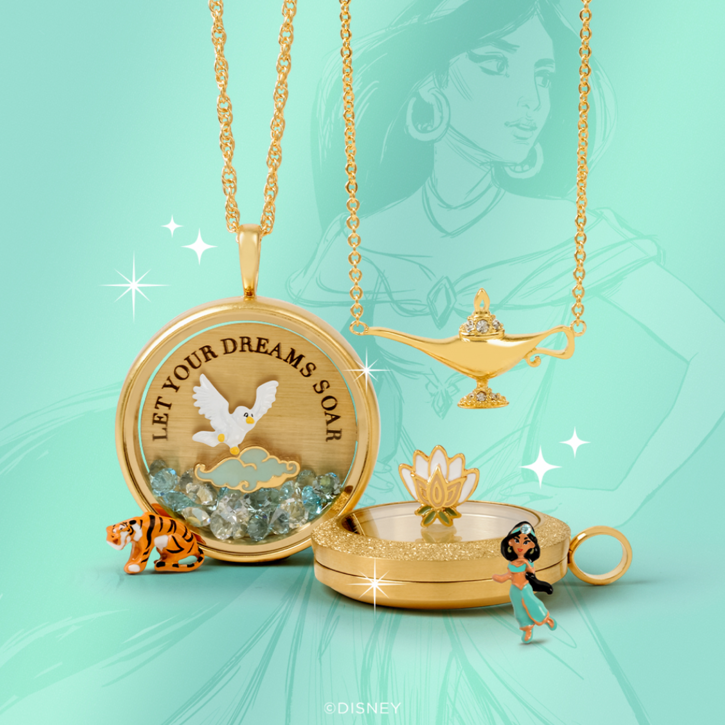 Disney's Princess Jasmine Locket Set