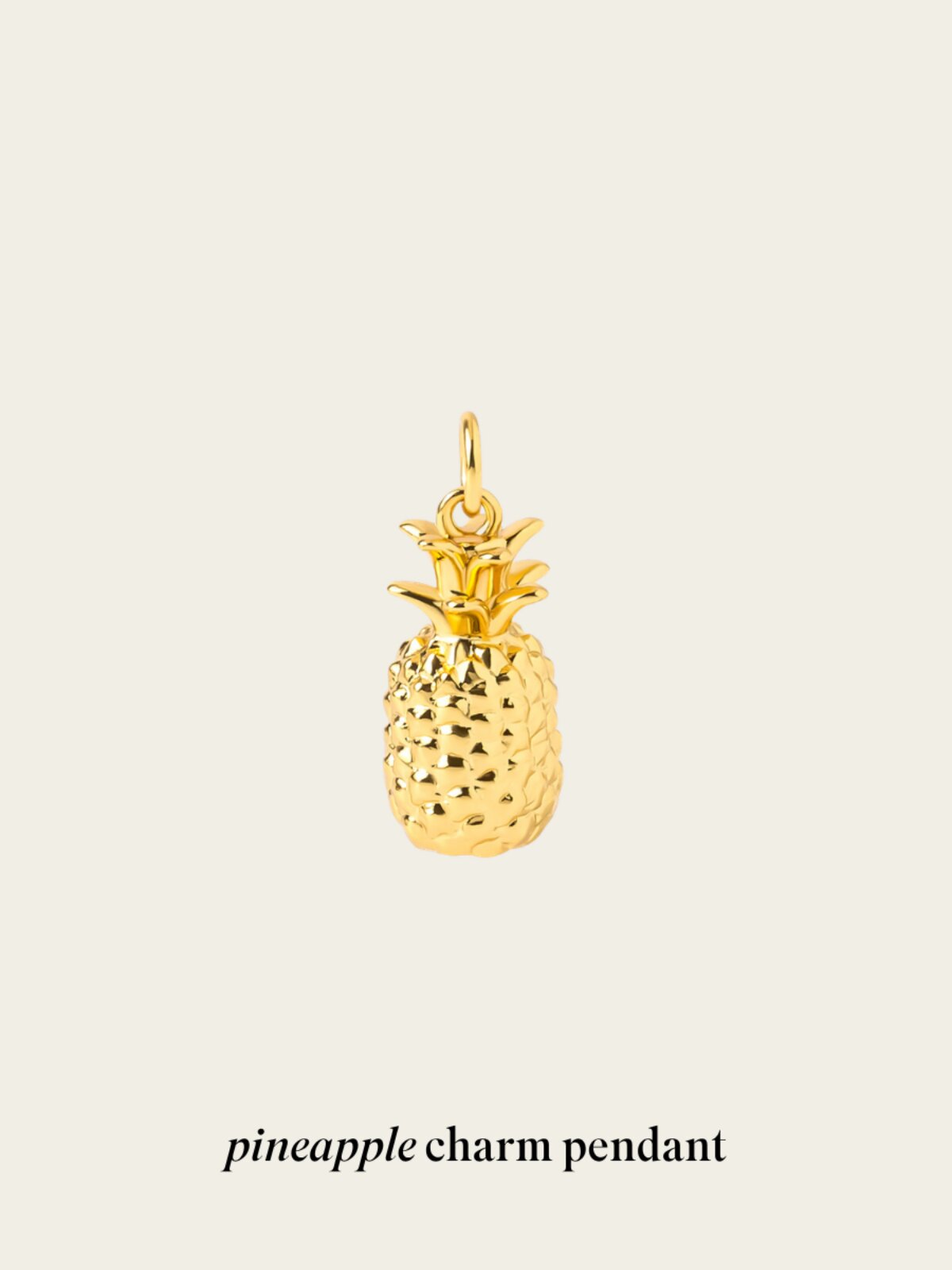 Gold Pineapple Charm Pendant SKU Image