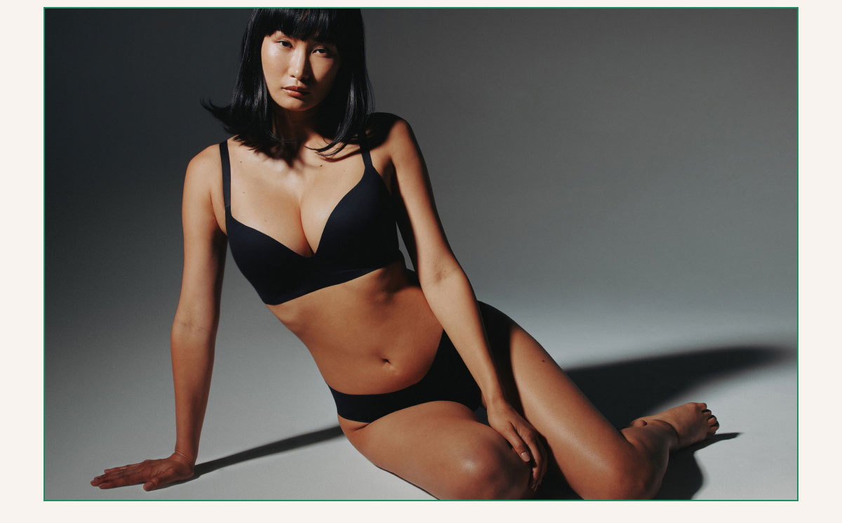 Zero Edge Wireless Push-Up Bra Black