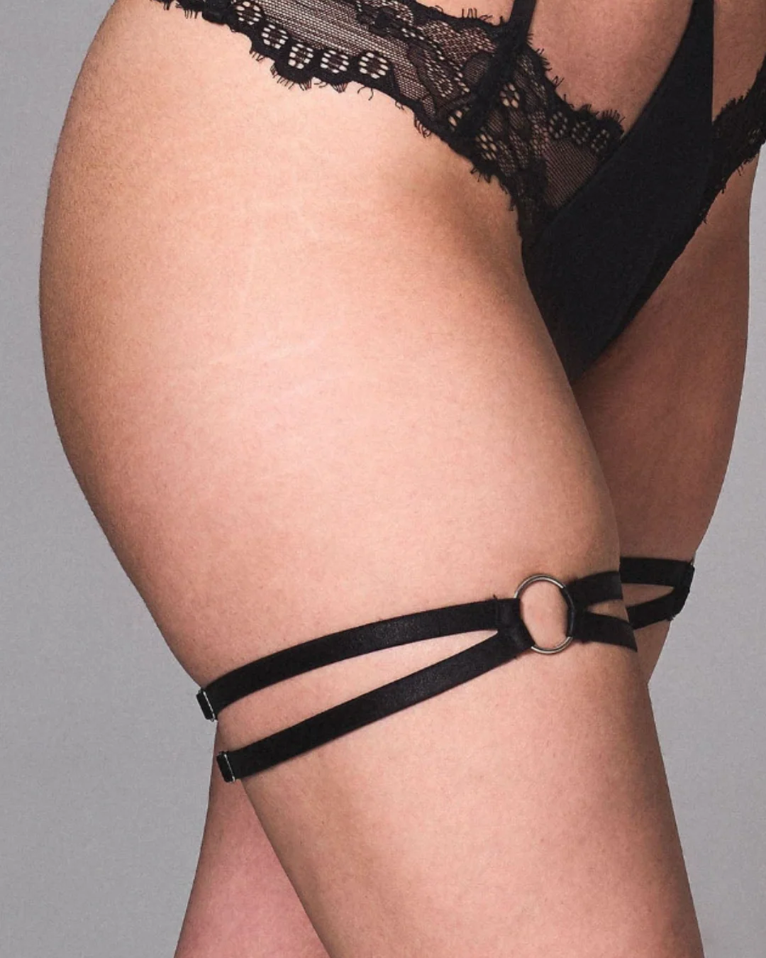 Image of Strapped in Thigh Garters - Black - FINAL SALE