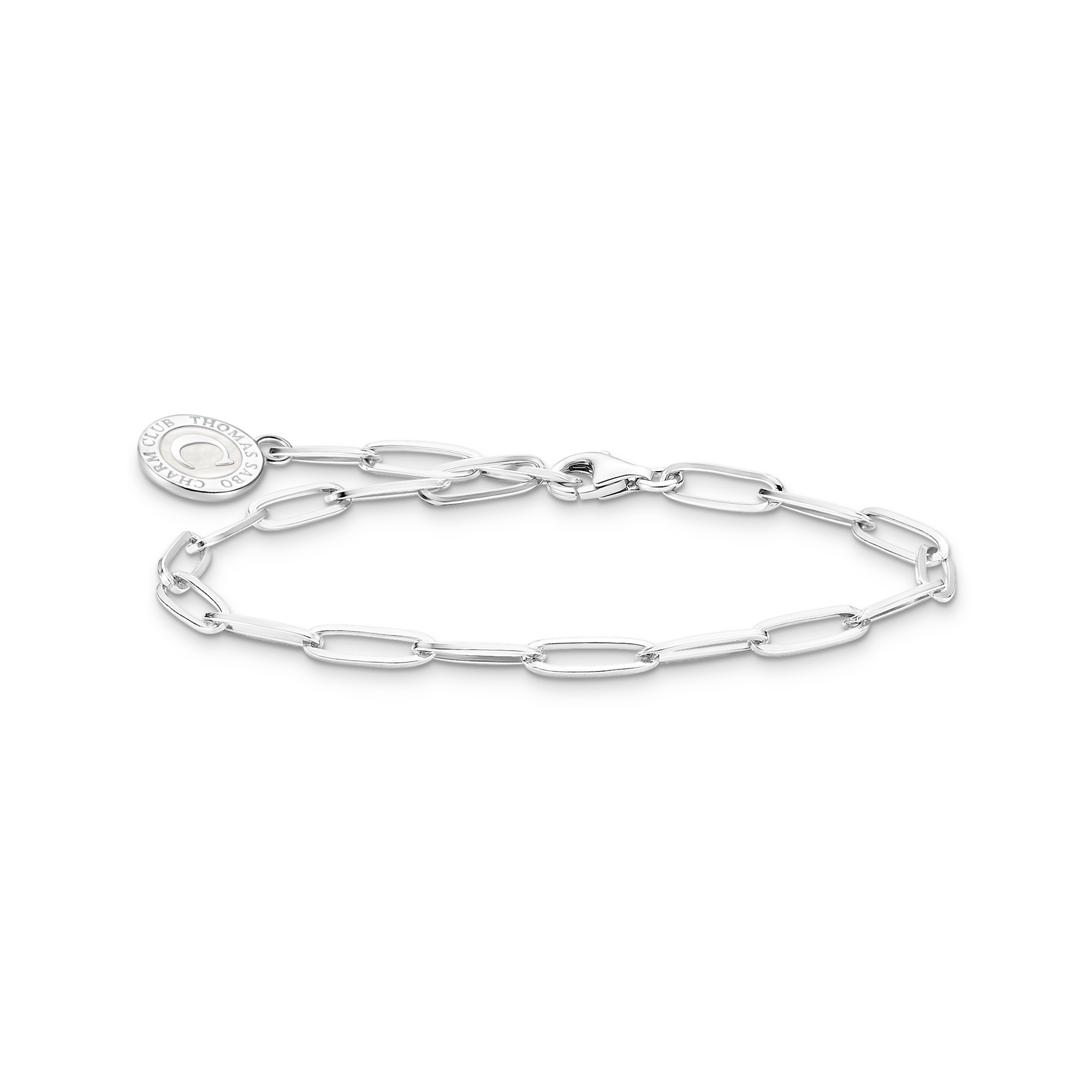 Charm bracelet with white Coin silver