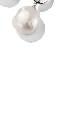 Silver earrings with frehswater pearl Natural Beauty