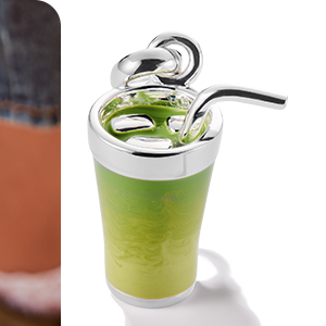 Charm pendant matcha latte Connect silver