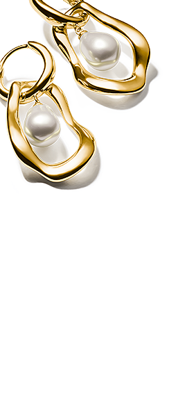 Gold-plated hoop earrings with freshwater pearls Natural Beauty
