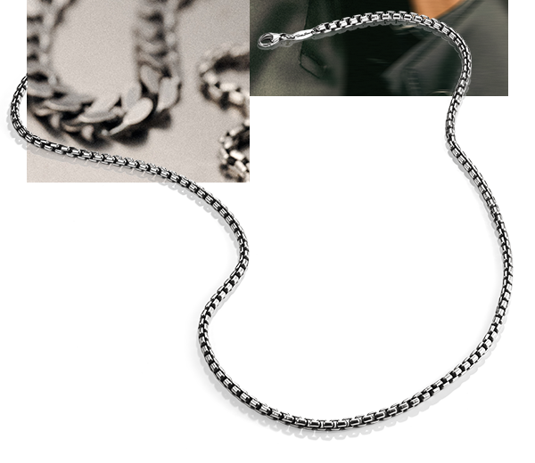 Venezia chain blackened Thickness 2.00 mm