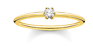 Ring white stone gold