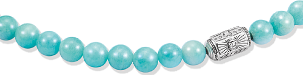 Silver Necklace with Turquoise Amazonite Beads Elyndra