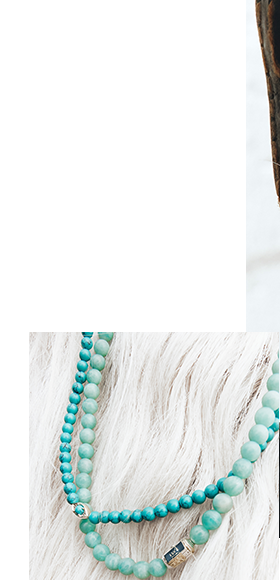  Silver Necklace with Turquoise Eye Beads Elyndra