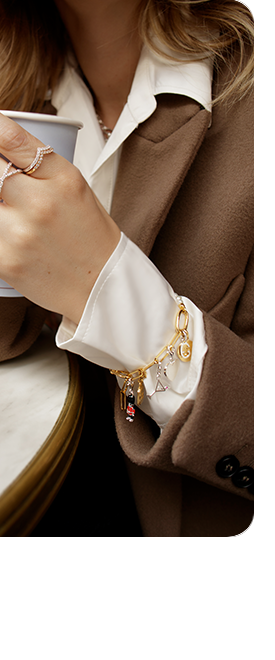 Gold-plated Charms on Bracelet Modelimage