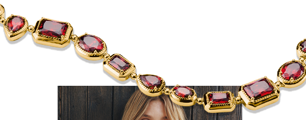 18k Gold Plated Bracelet with Red Zirconia Elyndra