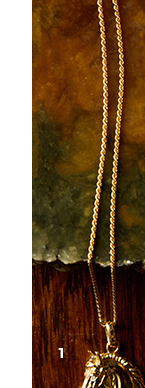 18k Gold Plated Horse Head Necklace with Zirconia Elyndra