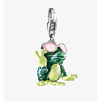 Silver charm pendant frog