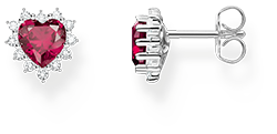Silver heart earrings Romance 