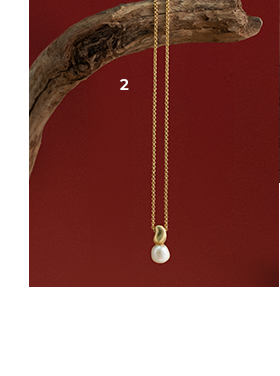 Gold-plated necklace with pearl pendant Natural Beauty