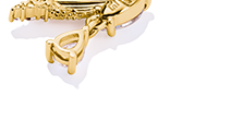 Gold-plated ear studs Butterfly Paradise with stones