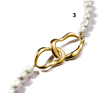 Gold-plated pearl necklace Natural Beauty