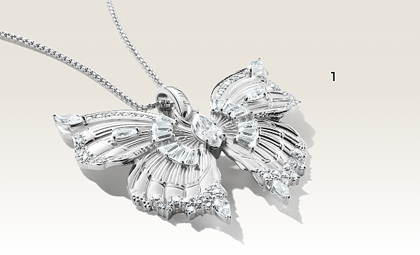 Silver pendant Butterfly Paradise