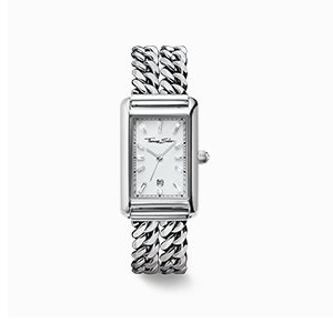 Silver ladies' watch Elegance in a rectangular shape