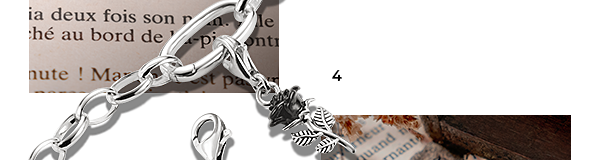 Silver Charm Pendant Rose Enamel True Romance Original
