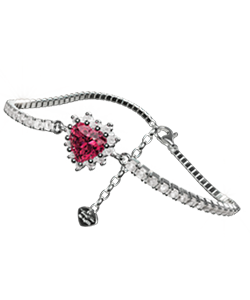 Silver Heart bracelet romance