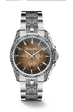 Rebel at Heart Engraved watch beige