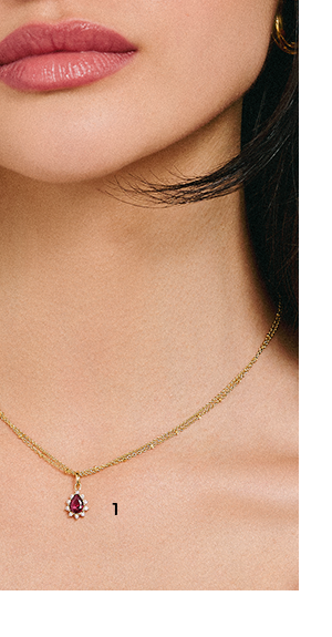 Gold-plated necklace with pendant Vintage Romance