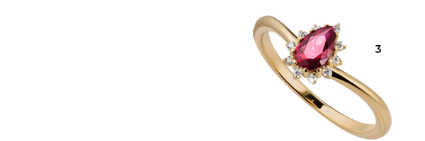 Gold-plated ring Vintage Romance