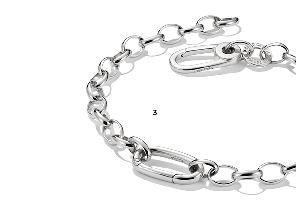 Charm bracelet with Connect link silver