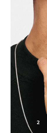 Venezia chain blackened Thickness 2.00 mm (0.08 Inch)