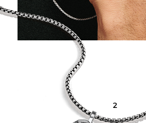 Venezia chain blackened Thickness 2.00 mm (0.08 Inch)