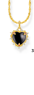 Gold-plated necklace with pendant Heart Romance