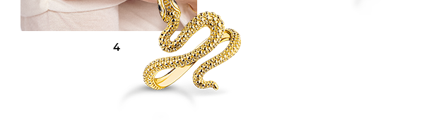 Gold-plated snake ring Tempting Romance