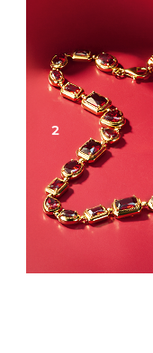 18k Gold Plated Necklace with Red Stones Elyndra