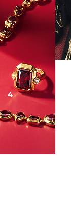 18k Gold Plated Ring with Red Zirconia Stone Elyndra
