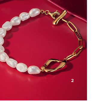 Gold-plated pearl bracelet Natural Beauty