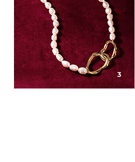 Gold-plated pearl necklace Natural Beauty 