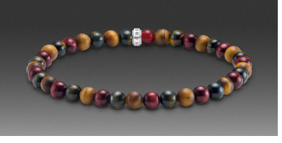 Talisman bracelet with tiger eye beads
