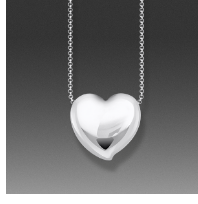 Silver necklace with heart pendant