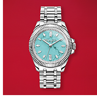 Silver ladies' watch Divine Jewellery Stone with imitation turquoise