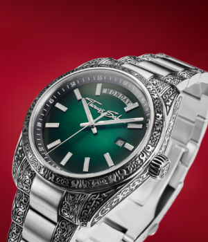 Watch Rebel at Heart Revive 40 mm Stainless Steel Smoke Green, Engraved Design