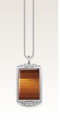 Pendant dog tag tiger‘s eye